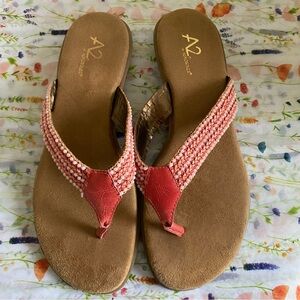 A2 by Aerosoles Women's Pink Beaded Sandals